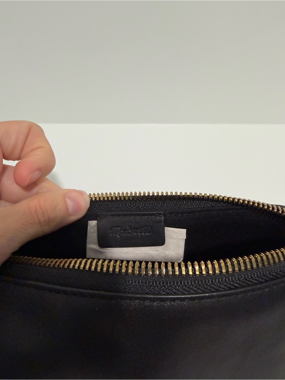 Madewell The Makeup Pouch in True Black Leather NY486 $68 - Picture 8 of 9